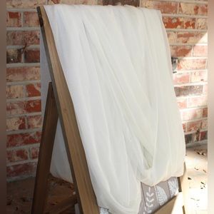 2 Panel Sheer Wedding Arch Draping- Ivory (30”w x 32ft)